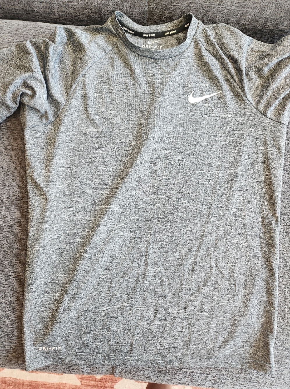 Nike Gray Dri-FIT Top with Swoosh